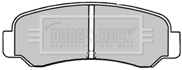 BORG & BECK Комплект тормозных колодок, дисковый тормоз BBP1231